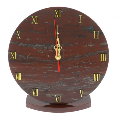 Часы настольные из яшмы 23х7х25 см