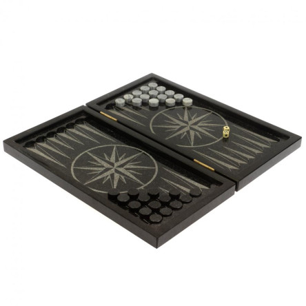 Нарды каменные "Герб РФ" из габбро-диабаза