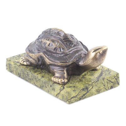 Статуэтка из бронзы и змеевика &quot;Черепаха&quot;