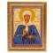 Икона Св. Матрона Московская рамка багет 18х23 см, каменная крошка