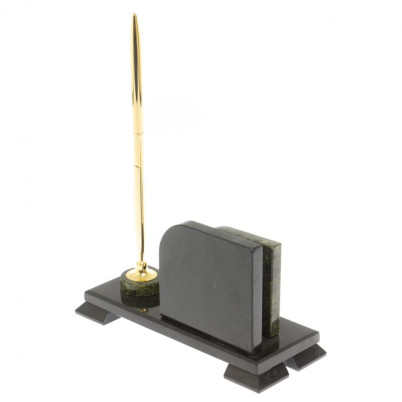 Письменный мини-набор из камня змеевик