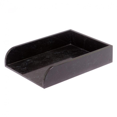 Лоток для бумаг А4 из черного змеевика