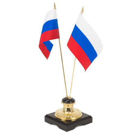Подставка "Два флага" камень долерит
