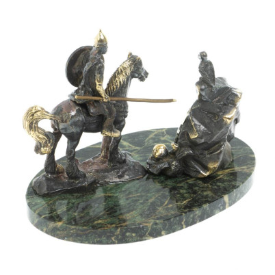 Часы &quot;Нужный камень&quot; бронза змеевик