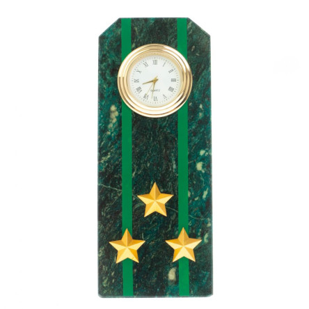 Часы-погон "Полковник прокуратуры РФ" камень змеевик