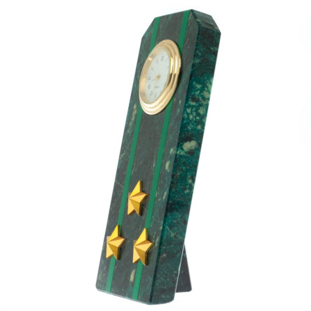 Часы-погон "Полковник прокуратуры РФ" камень змеевик