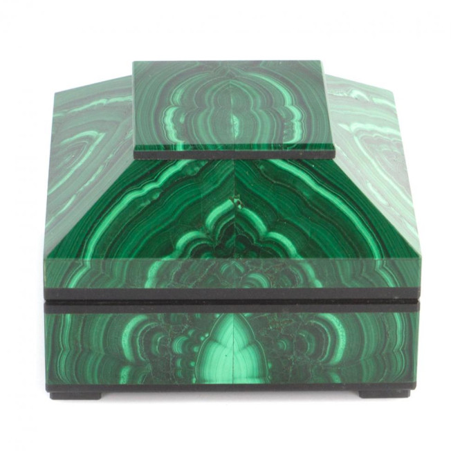 Малахитовый ларец "Квадрат" 8х8х5 см