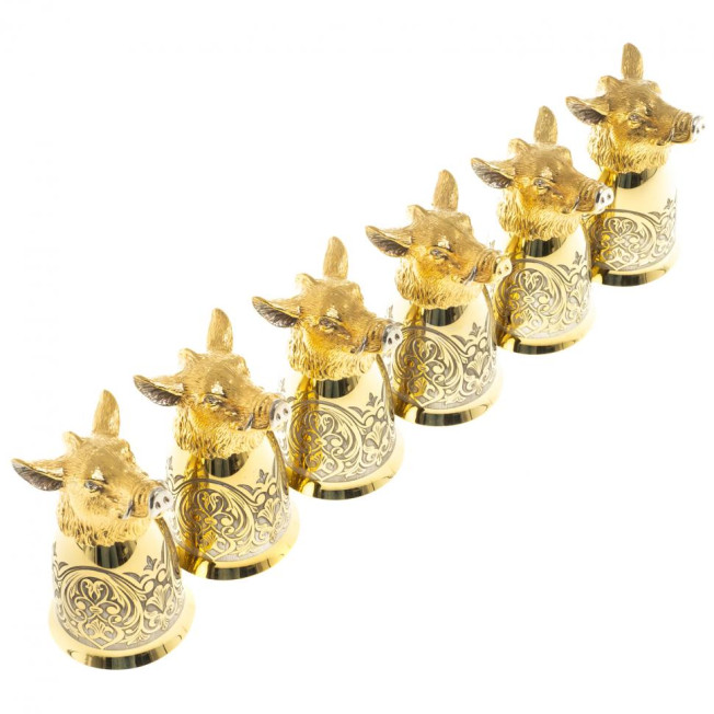 Стопки перевертыши "Кабан" набор 6 шт Златоуст