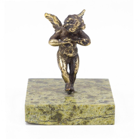 Статуэтка из бронзы и змеевика "Танцующий ангел"