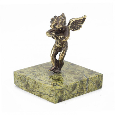 Статуэтка из бронзы и змеевика &quot;Танцующий ангел&quot;