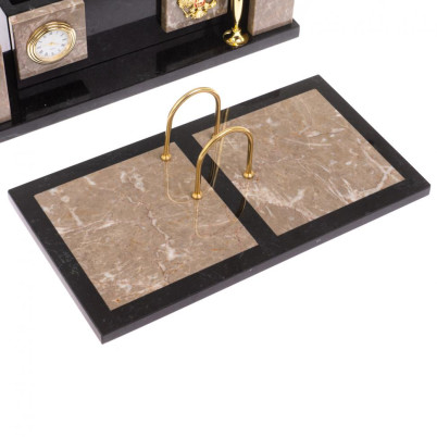 Настольный набор &quot;Люкс бежевый мрамор