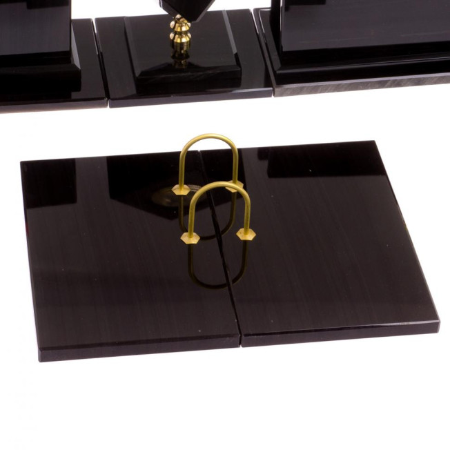 Письменный набор "Оптимал" из черного обсидиана