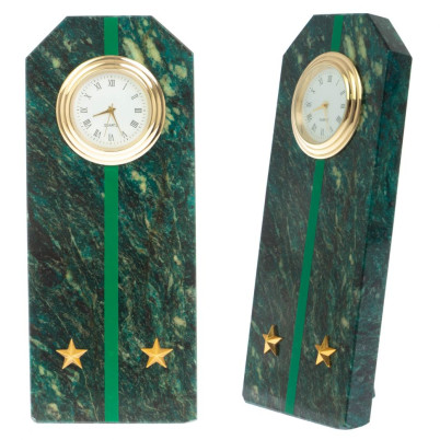 Часы-погон &quot;Лейтенант прокуратуры РФ&quot; камень змеевик