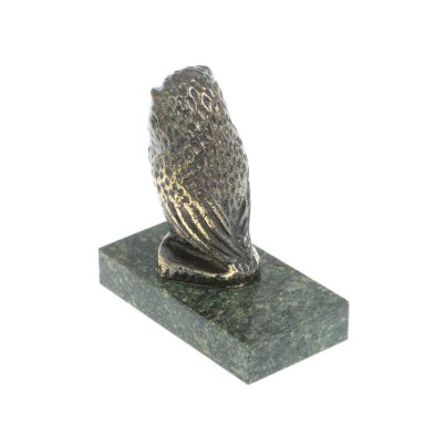 Статуэтка &quot;Филин&quot; из бронзы и змеевика