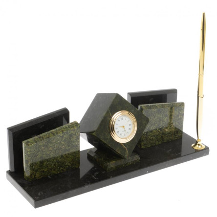 Мини-набор из камня змеевик "Куб"