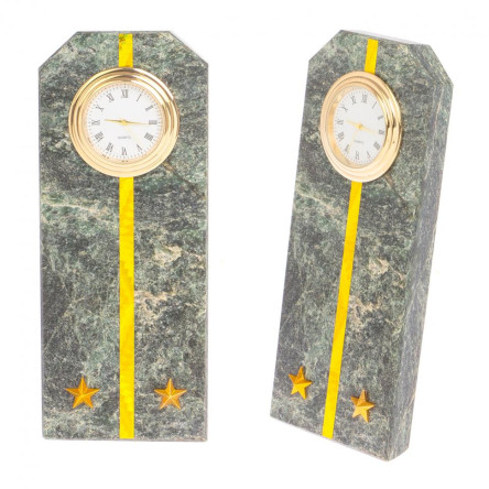 Часы "Погон лейтенант таможни" камень змеевик