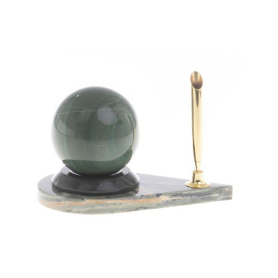 Подставка под ручку с шаром &quot;Антистресс&quot; камень офиокальцит