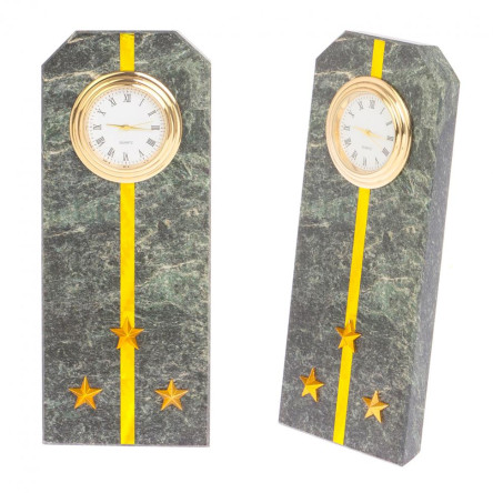 Часы "Погон старший лейтенант таможни" камень змеевик