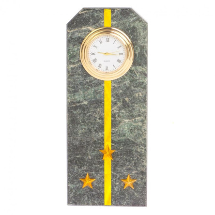 Часы "Погон старший лейтенант таможни" камень змеевик