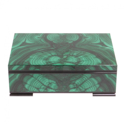 Шкатулка из малахита "Классика" 15х10х5,5 см