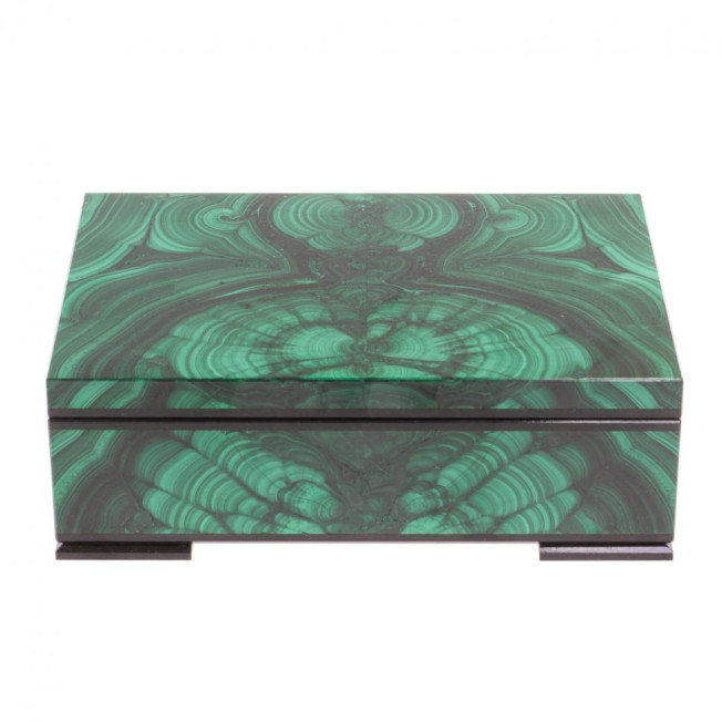 Шкатулка из малахита "Классика" 15х10х5,5 см