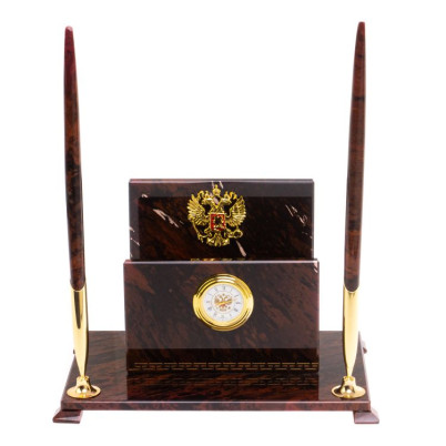 Настольный набор &quot;Классический&quot; из обсидиана