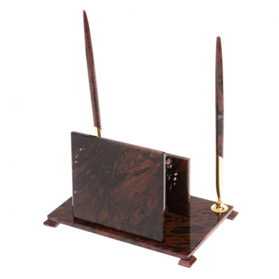 Настольный набор &quot;Классический&quot; из обсидиана