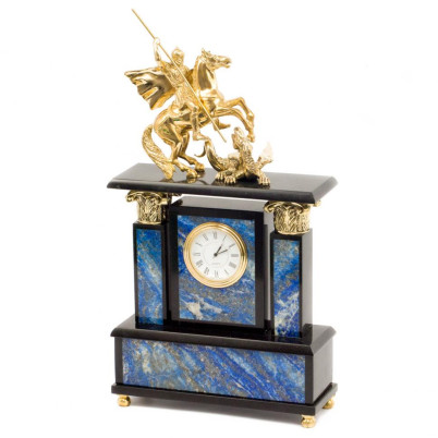 Часы из лазурита &quot;Георгий Победоносец&quot;