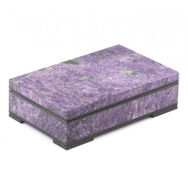 Шкатулка из натурального чароита "Открытие" 16,5х11х5 см