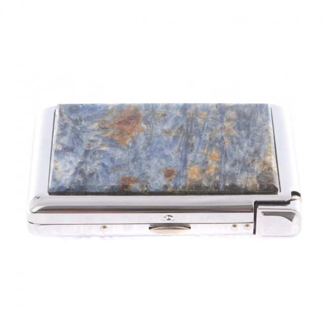 Портсигар на 20 сигарет с зажигалкой камень кианит