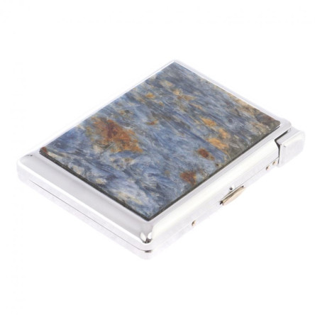 Портсигар на 20 сигарет с зажигалкой камень кианит