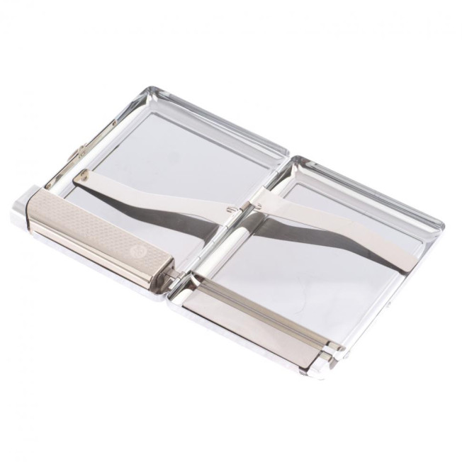 Портсигар на 20 сигарет с зажигалкой камень кианит