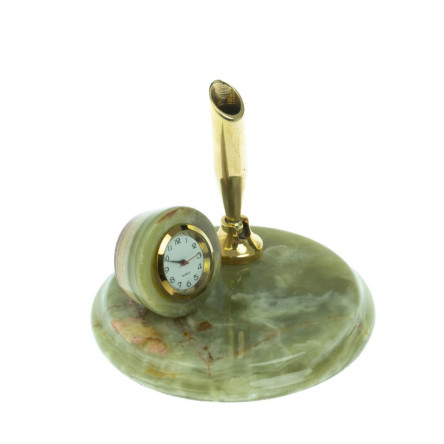 Письменный прибор с часами из оникса (4)