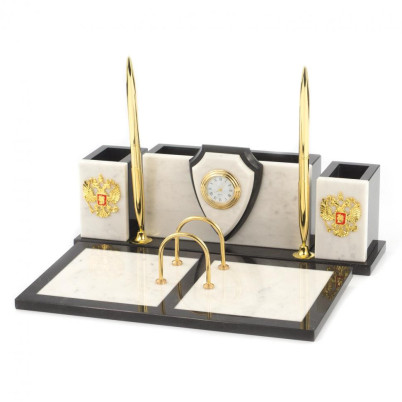 Настольный набор из мрамора &quot;Щит&quot;