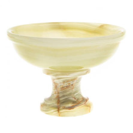 Ваза для фруктов, конфетница из камня оникс 10х10х7 см (4)