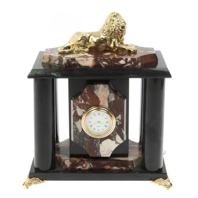 Часы "Лев" из креноида и бронзы