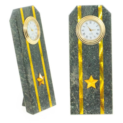 Часы &quot;Погон майор таможни&quot; камень змеевик