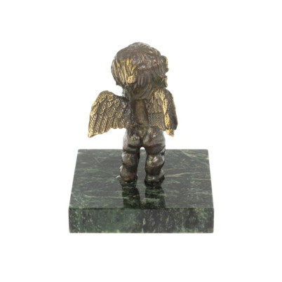 Статуэтка &quot;Ангел с сердцем&quot; бронза змеевик