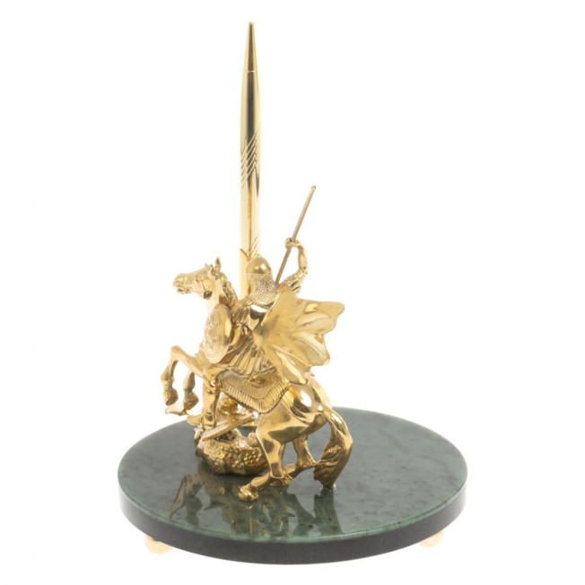 Статуэтка "Георгий Победоносец" с подставкой под ручку 15х15х21 см