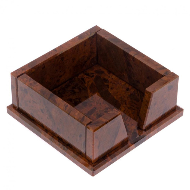 Лоток для бумаг &quot;Кубарик&quot; из коричневого обсидиана