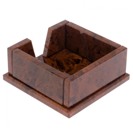 Лоток для бумаг "Кубарик" из коричневого обсидиана