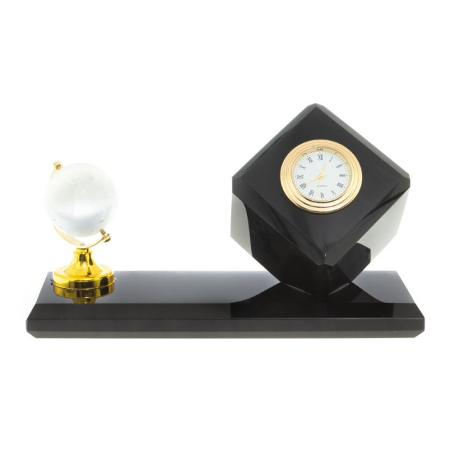 Мини-набор &quot;Куб&quot; с глобусом камень обсидиан