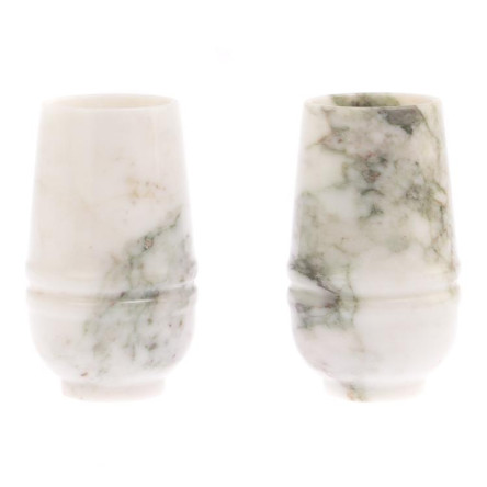 Набор стаканов "Семья" из газганского мрамора 2 шт 6,5х11 см