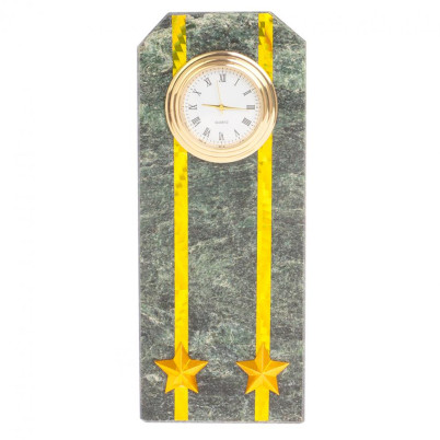 Часы &quot;Погон подполковник таможни&quot; камень змеевик