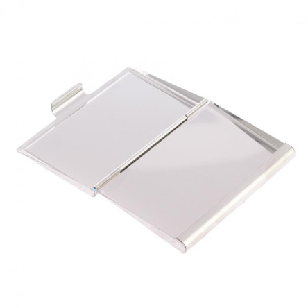 Карманная визитница из камня лиственит цвет серебро