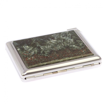 Портсигар на 20 сигарет с зажигалкой камень серафинит