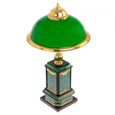 Настольная лампа камень малахит
