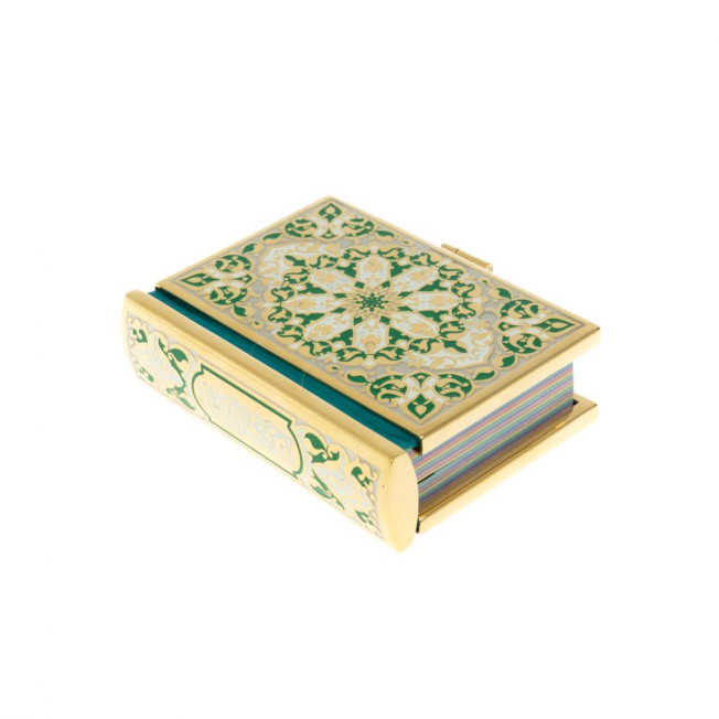Коран на арабском языке карманный Златоуст зеленая эмаль