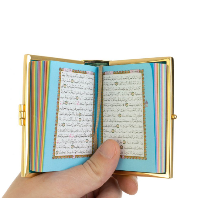 Коран на арабском языке карманный Златоуст зеленая эмаль