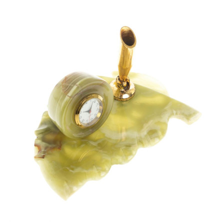 Письменный мини-набор "Лист" из оникса 12,5х7,5х19,5 см (3х5)